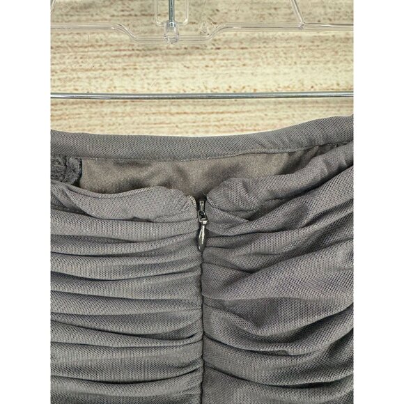 BHLDN Anthropologie Strapless Ruched Bodycon Midi Dress Women's‎ Small Black NEW - Picture 7 of 12